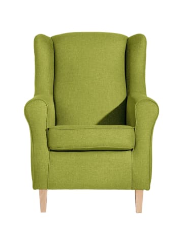 58 aufm Kessel OHRENSESSEL Karlen Bezug Flachgewebe Buche natur / apfel