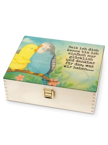 Mr. & Mrs. Panda Tee Box Wellensittich Liebe Design mit Spruch in Weiß