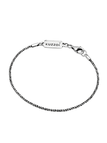 KUZZOI Armband 925 Sterling Silber in Schwarz