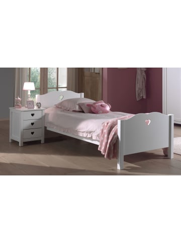 58 aufm Kessel EINZELBETT Kamila 211x80x96 aus MDF in Weiß