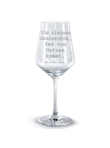 Mr. & Mrs. Panda Rotweinglas mit Gravur Spruch Gastgeschenke Dan... in Transparent