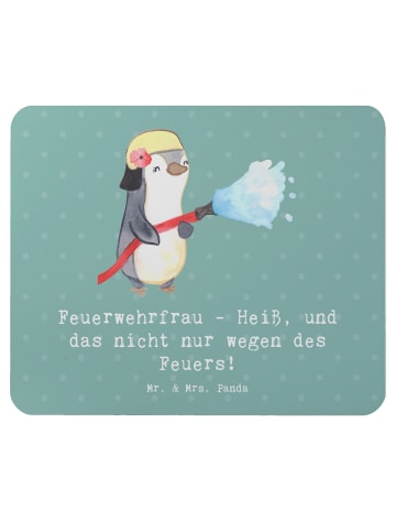 Mr. & Mrs. Panda Mouse Pad Feuerwehrfrau Heiß mit Spruch in Meeresbrise
