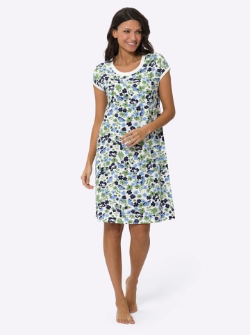 Sieh an! Nachthemd in ecru-eucalyptus-bedruckt