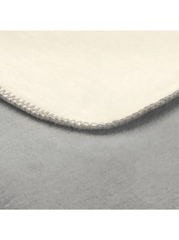 Erwin Müller Baumwollmischung Wohndecke 2er-Pack Matera in silber/wollweiß