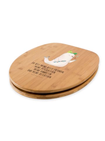 Mr. & Mrs. Panda Motiv WC Sitz Robbe Sherlock mit Spruch in Braun