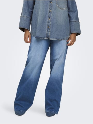 ONLY Carmakoma Jeans mit weitem Bein in Medium Blue Denim