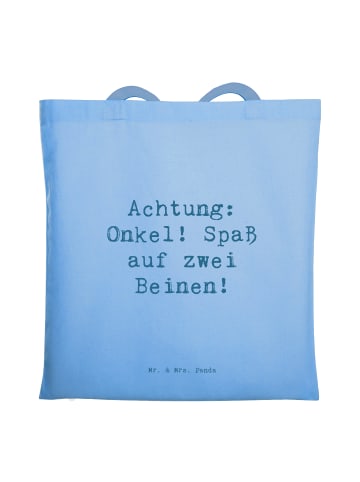 Mr. & Mrs. Panda Tragetasche Spruch Spaßiger Onkel mit Spruch in Sky Blue
