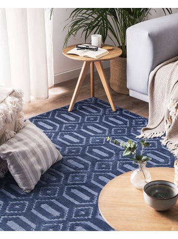 Beliani Kurzflor ADATEPE in Blau - (W) 140 x (H) 1 x (L) 200 cm