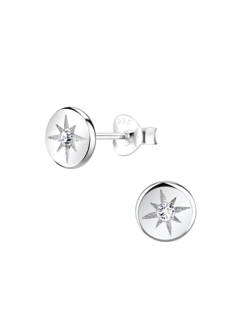 Alexander York Ohrringe, Ohrstecker SPARKLING STAR in 925 Sterling Silber, 2-tlg. in silver