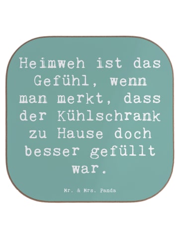 Mr. & Mrs. Panda Holzuntersetzer Spruch Heimweh Kühlschrank mit ... in Meeresbrise