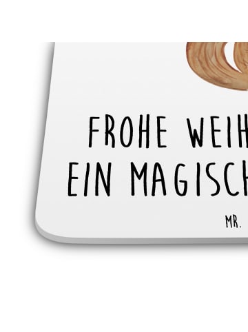 Mr. & Mrs. Panda Untersetzer für Gläser Eichhörnchen Weihnachten... in Weiß