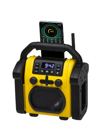 Adler Europe Adler AD 1911 Baustellenradio mit Bluetooth 5.1 und IPX54-Schutz in Schwarz