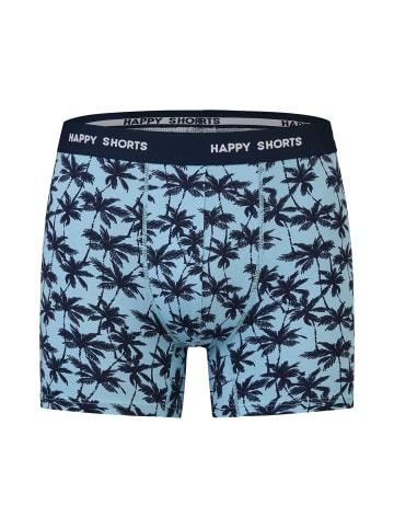 Happy Shorts Boxer Jersey in Palms/türkis/dunkelblau