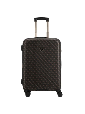 Guess Jesco 4 Rollen Trolley 64 cm mit Dehnfalte in brown logo