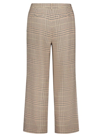 CARTOON Karo-Hose mit Bundfalten in Brown/Rosé