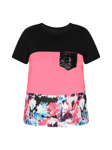 Usha Women Plus Size T-Shirt in multicolor pink