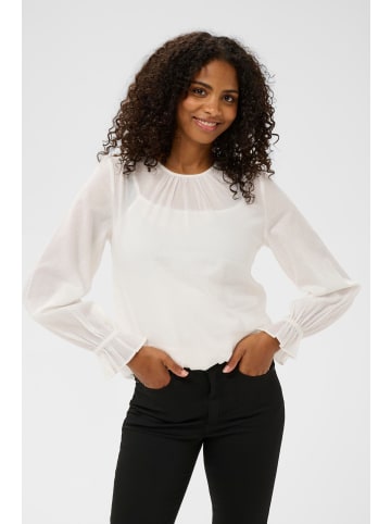 Kaffe Langarm-Bluse KAamalia Regular fit in Chalk