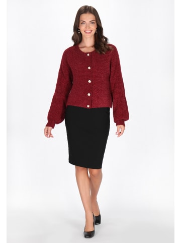 Usha Women Cardigan in burgundy