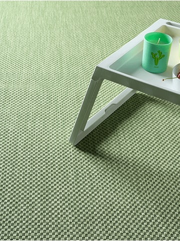 KADIMA DESIGN Teppichläufer Uni flachgewebt pflegeleicht Wohnzimmer Flur in Grün