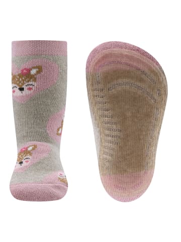 ewers Stoppersocken Reh in dunkel beige meliert