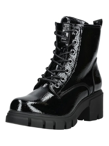 DOCKERS Stiefelette in Schwarz Lack
