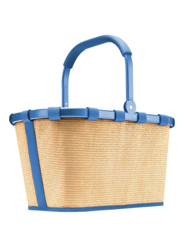 Reisenthel carrybag - Einkaufskorb (teddy leo olive) in frame raffia blue
