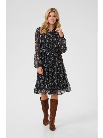 Cream Kleid CRYuna A-shape in Black Ditsy Flower