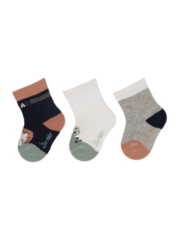 Sterntaler Baby-Socken 3er-Pack Löwe in marineblau