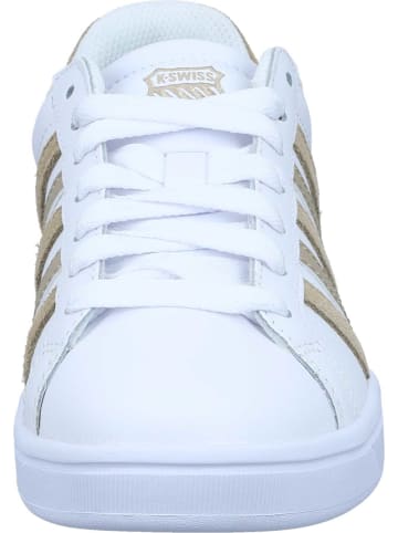 K-SWISS Schnürschuhe, Sneakers Low in white/cornstalk/metallic