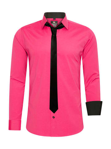 Rusty Neal Hemd mit Krawatte 2er Set in Pink
