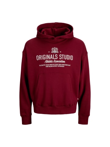 Jack and Jones Hoodie JORCAMBRIDGE Sweat Hood in Weinrot