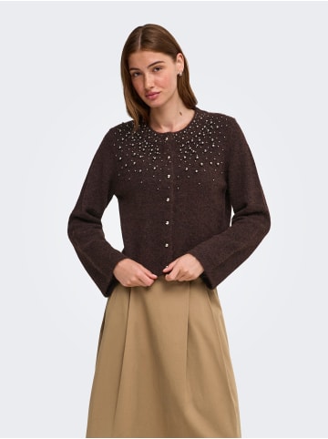 ONLY Strickjacke in Coffee Bean
