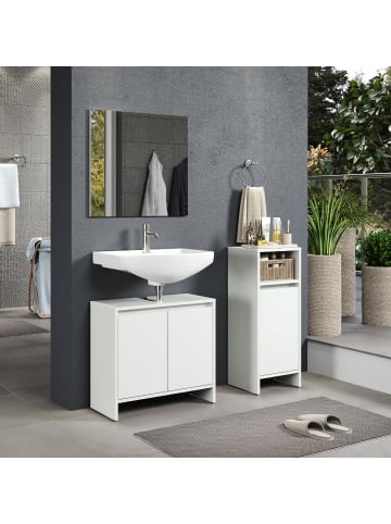 ebuy24 Badschrank Basix Weiß 32 x 28 cm