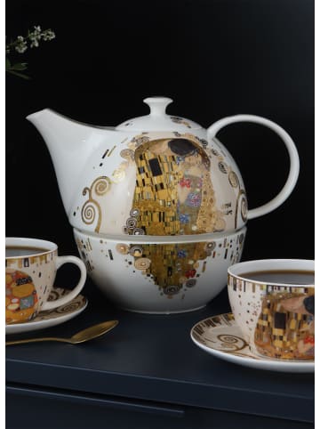 Goebel Teekanne mit Stövchen " Gustav Klimt - Der Kuss " in Klimt - Kuss