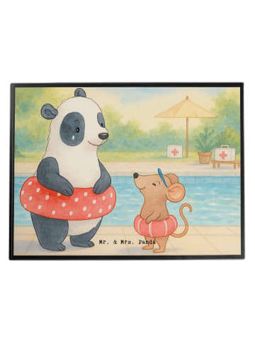 Mr. & Mrs. Panda Schreibunterlage Otter Schwimmen Design ohne Sp... in Weiß