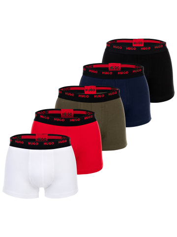 HUGO Boxershort 5er Pack in Schwarz/Grün/Weiß/Rot/Blau