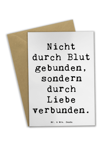 Mr. & Mrs. Panda Grußkarte Adoptivbruder Liebe mit Spruch in Weiß