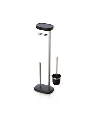 relaxdays WC Garnitur in Schwarz - (B)31 x (H)69 x (T)16 cm
