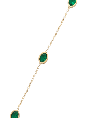 faina Women Bracelet in Gold Emerald