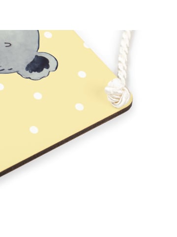 Mr. & Mrs. Panda Deko Schild Koala Familie ohne Spruch in Gelb Pastell