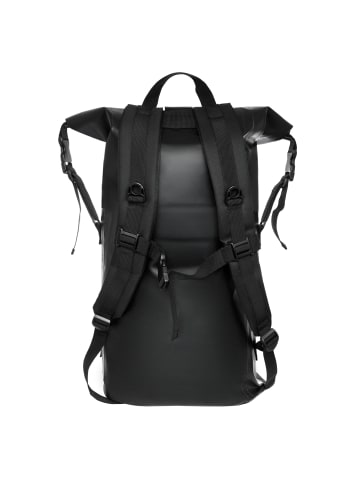 YEAZ STOCKHOLM wasserfester rucksack schwarzes logo in schwarz