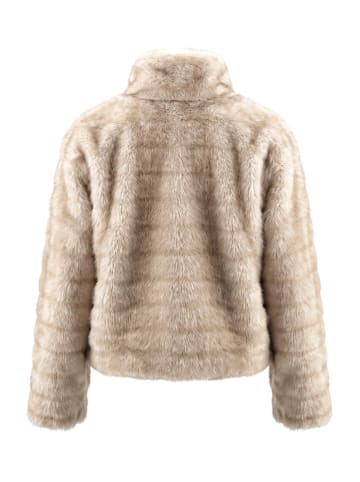 Zero  Plüschjacke mit Reißverschluss in Cream/Brown
