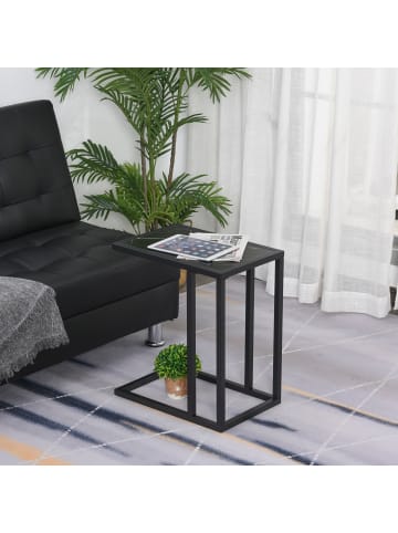 HOMCOM Beistelltisch-45L x 30B x 51,5H cm-Schwarz