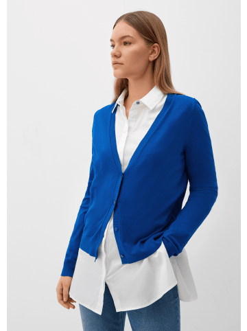 s.Oliver BLACK LABEL Strickjacke langarm in Blau