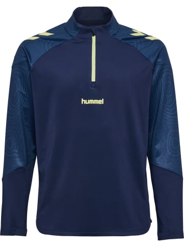 Hummel Halbreißverschluss Jacke Hmlblaze Kinder in MARINE/SHADOW LIME