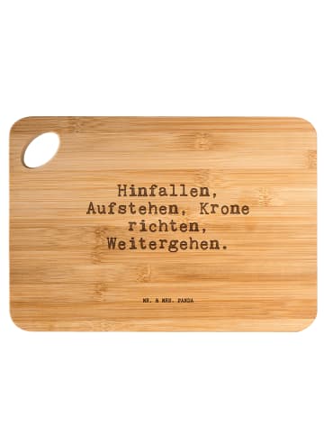 Mr. & Mrs. Panda Holzbrettchen Hinfallen, Aufstehen, Krone richt... in Braun