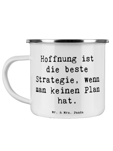 Mr. & Mrs. Panda Teebecher Spruch Hoffnung Strategie mit Spruch in Weiß