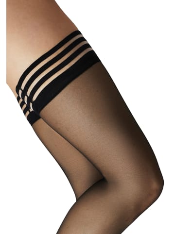 camano Halterlose Strümpfe 2er Pack fine everyday 20 Denier in Schwarz