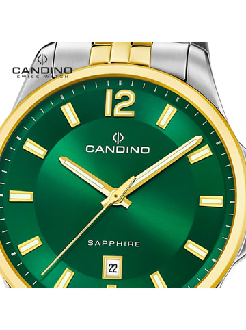 Candino Analog-Armbanduhr Candino Classic silber, gold groß (ca. 42mm)