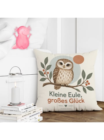Mr. & Mrs. Panda Dekokissen Uhu skandinavisch Design mit Spruch in Weiß